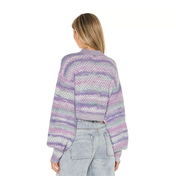 For Love and Lemons Kara Sweater Lavender pink Ombre fuzzy pullover top XL 1X - Picture 3 of 12